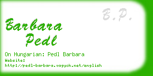 barbara pedl business card